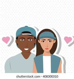 love and couple design , vector illustration