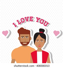 love and couple design , vector illustration