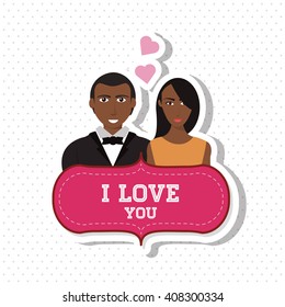 love and couple design , vector illustration