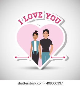 love and couple design , vector illustration
