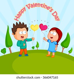 Love couple with heart for Valentine's day in vector