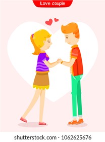 The love of couple, Couple holding hands