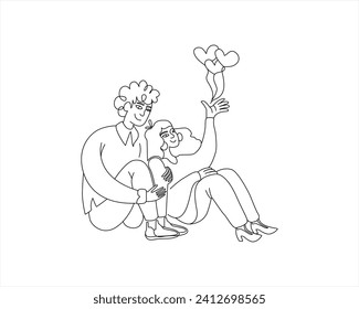 Love Couple Holding Hands Red Hearts Valentines Day Love Heart Drawing Art Love Couple Romantic Line Art Drawings Aesthetic Lineart Flowers Minimalist