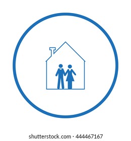 love, couple, house, icon