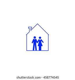 love, couple, house, icon