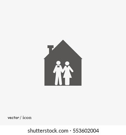 love, couple, house, icon