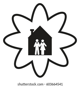 love, couple, house, icon