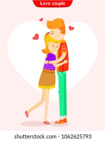 The love of couple, Couple hugging