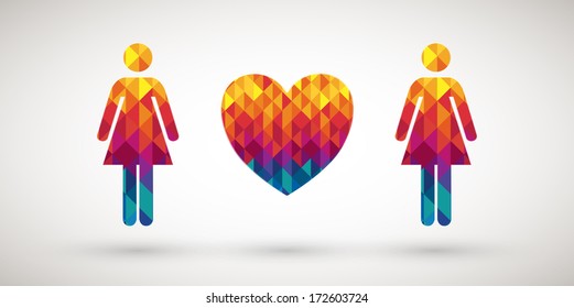 Love couple icon