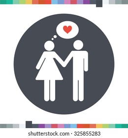 Love couple icon.