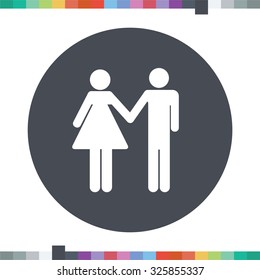 Love couple icon.