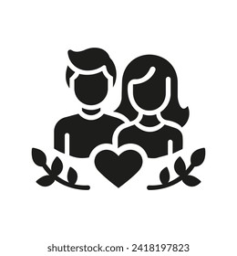 Love couple icon. Valentine's day and relationship. Vector illustration