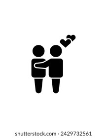Icono de pareja de amor, vector mejor icono plano.