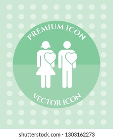 Love Couple Icon for Web. Application, Software & Graphic Design.