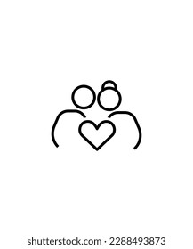 love couple icon,vector best line icon.