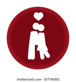 Love couple kiss icon. Vector illustration eps 10.