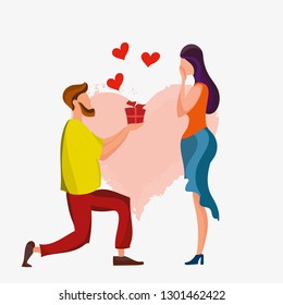  Love couple. Romantic couple in love spending time together. Valentines day background