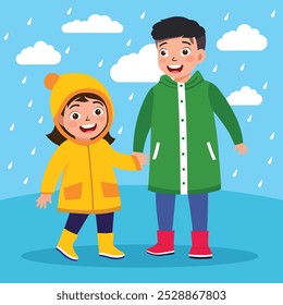 Love couple sits on bench and hugs - Family or lovers - Couple in love, expression of emotion, relationship - Cute characters in trendy blue style. Flat vector illustration