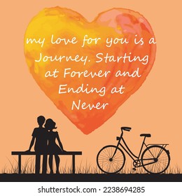 Liebespaar Vektor Art Poster Banner für Valentinstag