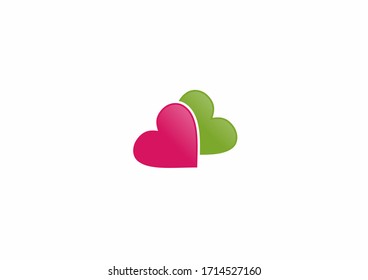 love couple vector logo design template