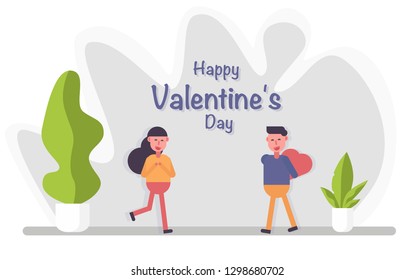  love couple,love Invitation card Valentine's day balloon heart on abstract background flat design style vector graphic illustration
