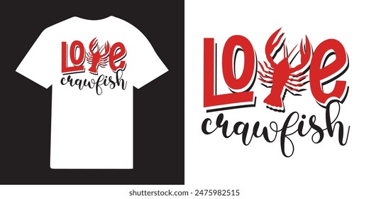 Love crawfish tshirt design | Crawfish t-shirt Design vector png | Crawfish Design Idea | Retro Crawfish T-shirt- Mama Leopard Png - Fat Tuesday Carnival t shirt design 