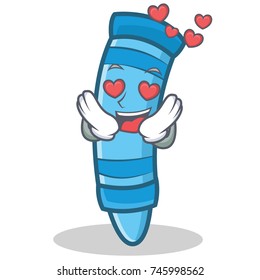 In love crayon character cartoon style
