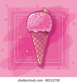 I love crimson ice cream (vector)