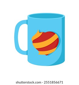 Love Cup Flat Icon, Vector illustration