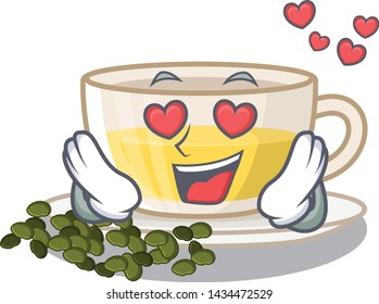In love cup oolong tea in cartoon shape
