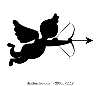 amor cupido con icono de arco