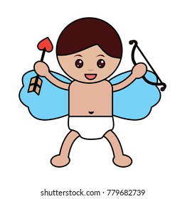 love cupid holding bow and arrow