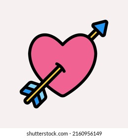 Love cupid icon in flat style, use for website mobile app presentation
