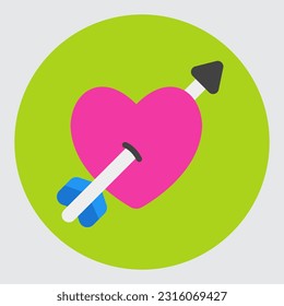 Love cupid icon in flat style, use for website mobile app presentation