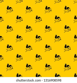 Love Cupid pattern seamless vector repeat geometric yellow for any design