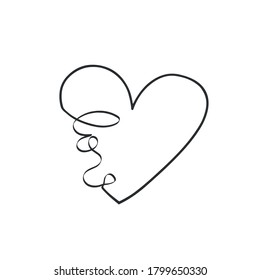 love curly calligraphy sign text