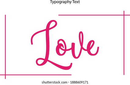 Love Cursive Calligraphy Text On White Stock Vector (Royalty Free ...