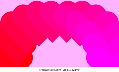 Love Curve 00 Background.
This is a vibrant abstract background featuring a curved pattern of overlapping hearts in various shades of pink and red.