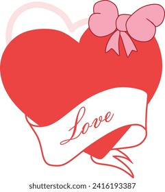 Love cut handraw vector element