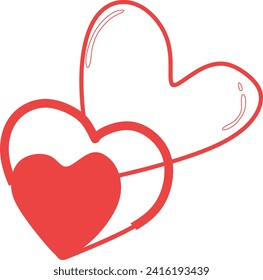 Love cut handraw vector element