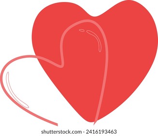 Love cut handraw vector element