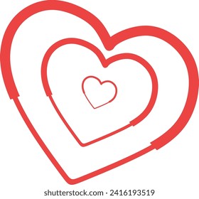 Love cut handraw vector element