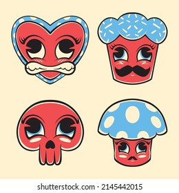 love cute cartoon  vector art