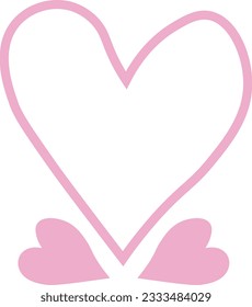 Amar el lindo elemento vector de dibujo a mano 