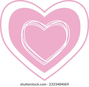 Amar el lindo elemento vector de dibujo a mano 