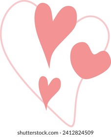 Amar el lindo elemento vector de dibujo a mano