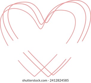 Amar el lindo elemento vector de dibujo a mano