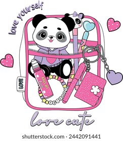 love cute panda yourself pretty