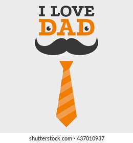 I love dad - Father's Day Vector Element