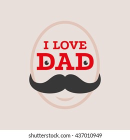 I love dad - Father's Day Vector Element